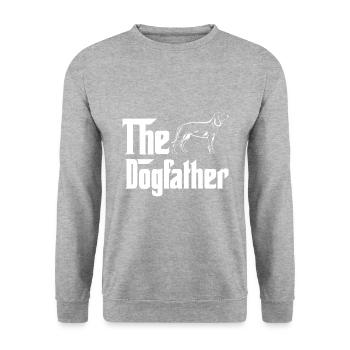 Bayerischer Gebirgsschweisshund Design für einen H - Unisex Pullover - Weißgrau meliert - Vorne - Alina (178cm) & Michal (187cm)