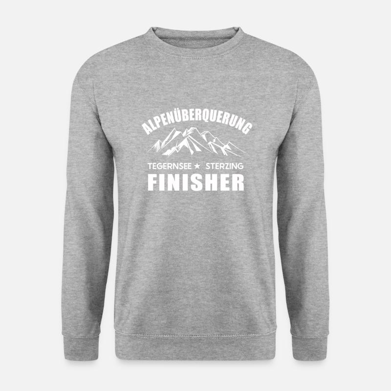 Alpenüberquerung Tegernsee Sterzing Finisher - Unisex Pullover - Weißgrau meliert