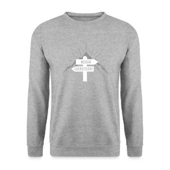 Alpenüberquerung E5 Oberstdorf Meran - Unisex Pullover - Weißgrau meliert - Vorne - Alina (178cm) & Michal (187cm)