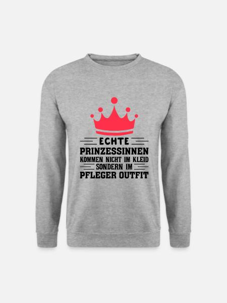 Altenpflegerin Altenpfleger Pfleger Pflegehelfer - Unisex Pullover - Weißgrau meliert