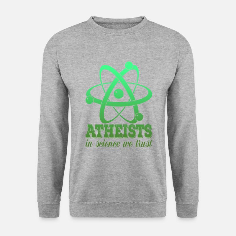 Witziger Atheist Atheismus Gott Spruch - Unisex Pullover - Weißgrau meliert