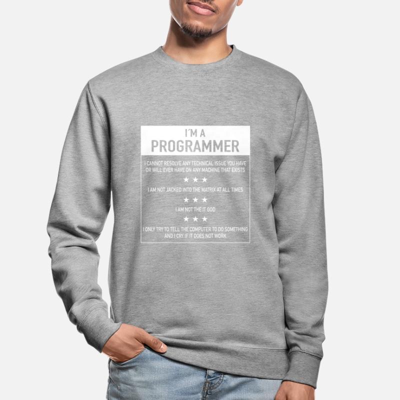 Je suis un devis de programmeur pour codeur Sweat-shirt Unisexe