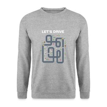 Play Cars on Daddy's Back Dad Massage - Unisex Sweatshirt - salt & pepper - Front - Alina (178cm) & Michal (187cm)