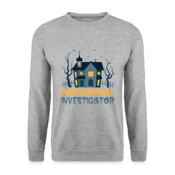 Geisterjäger und paranormaler Ermittler - Unisex Pullover - Weißgrau meliert - Vorne - Alina (178cm) & Michal (187cm)
