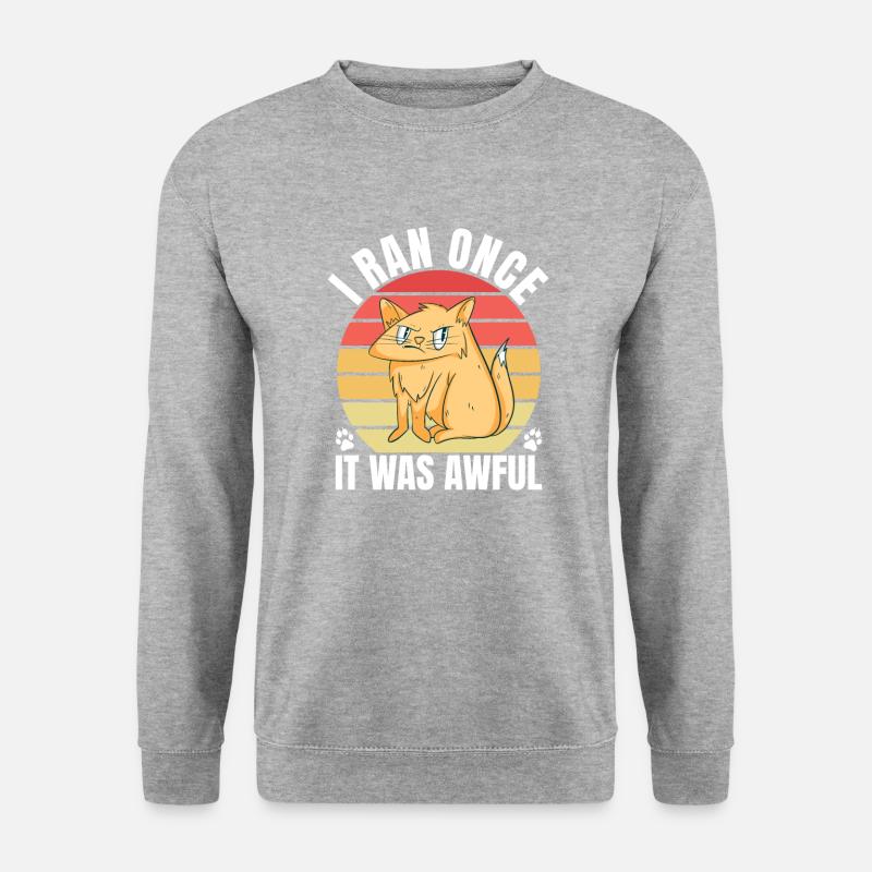 Sarkastischer Läufer Spruch Laufen Lustig - Unisex Pullover - Weißgrau meliert