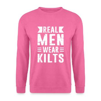 Kilt Männer Spruch Schottenrock - Unisex Pullover - Pink - Vorne