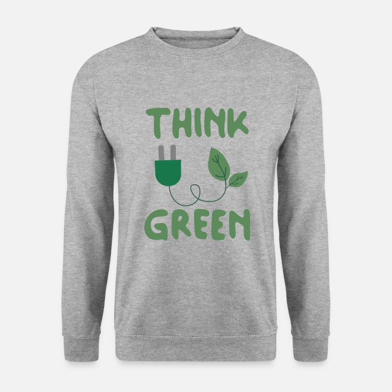 Think Green - Unisex Pullover - Weißgrau meliert