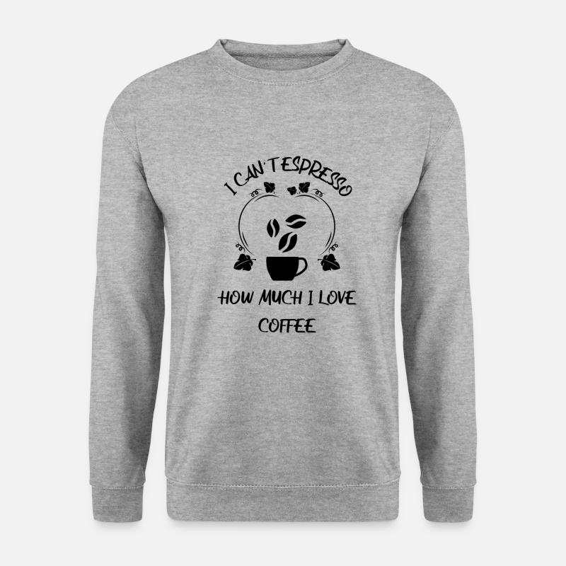 Kaffee Espresso Käffchen - Unisex Pullover - Weißgrau meliert