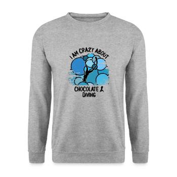 Plongeurs Plongée sous-marine Plongée sous-marine Plongée sous-marine - Sweat-shirt Unisexe - gris chiné - Devant - Alina (178cm) & Michal (187cm)