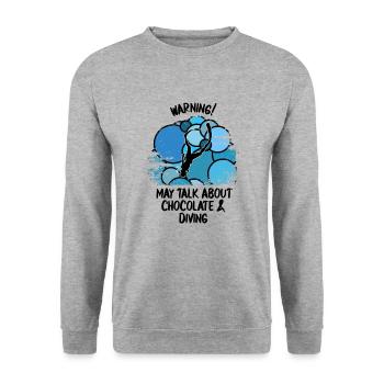 Plongeurs Plongée sous-marine Plongée sous-marine Plongée sous-marine - Sweat-shirt Unisexe - gris chiné - Devant - Alina (178cm) & Michal (187cm)