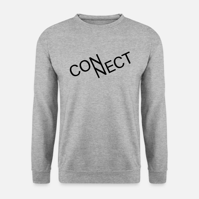 connect - Unisex Pullover - Weißgrau meliert