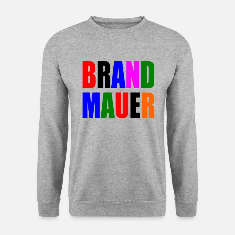 brandmauer - Unisex Pullover - Weißgrau meliert
