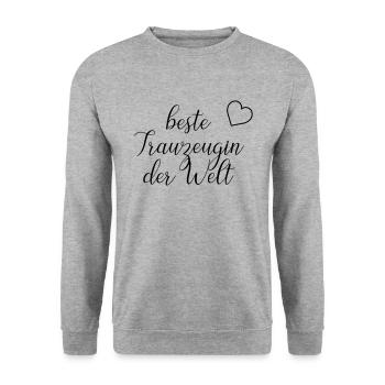 meilleure demoiselle d'honneur du monde - Sweat-shirt Unisexe - gris chiné - Devant - Alina (178cm) & Michal (187cm)