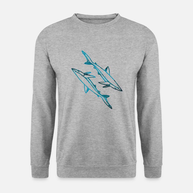 Haie - Unisex Pullover - Weißgrau meliert