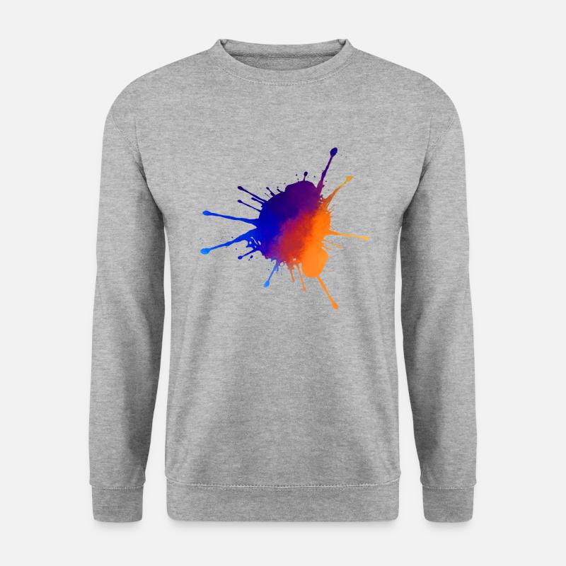 blob coloré - Sweat-shirt Unisexe - gris chiné