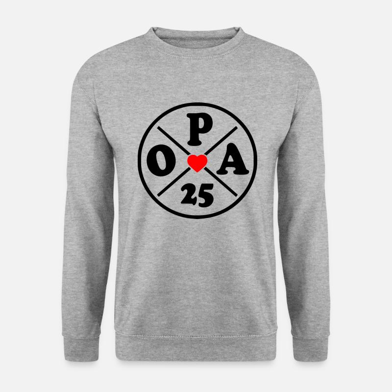 Opa 2025 - Unisex Pullover - Weißgrau meliert