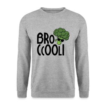 BrocCooLi - Sweat-shirt Unisexe - gris chiné - Devant - Alina (178cm) & Michal (187cm)