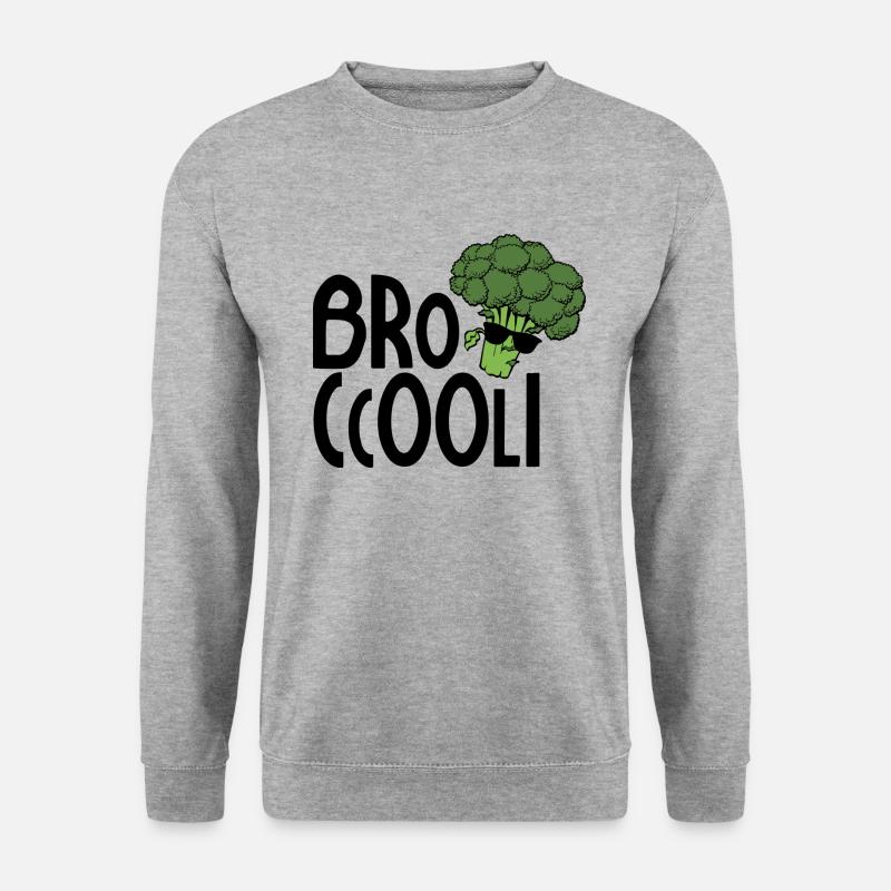 BrocCooLi - Unisex Pullover - Weißgrau meliert