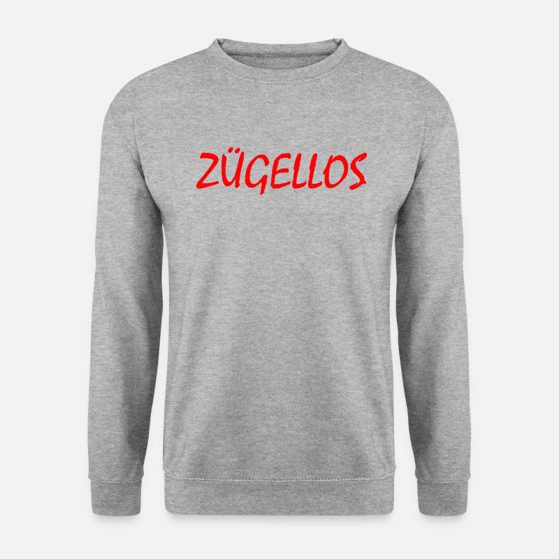 zügellos - Unisex Pullover - Weißgrau meliert