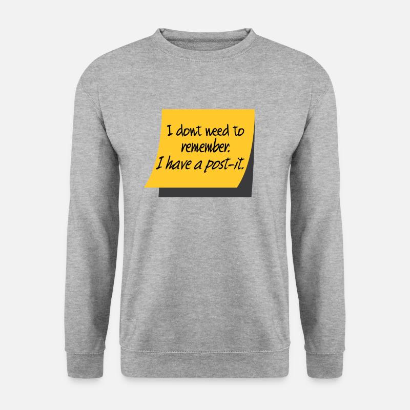 post it quote - Unisex Pullover - Weißgrau meliert