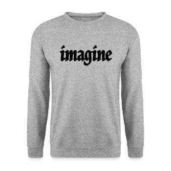 Imagine - Unisex Sweatshirt - salt & pepper - Front - Alina (178cm) & Michal (187cm)
