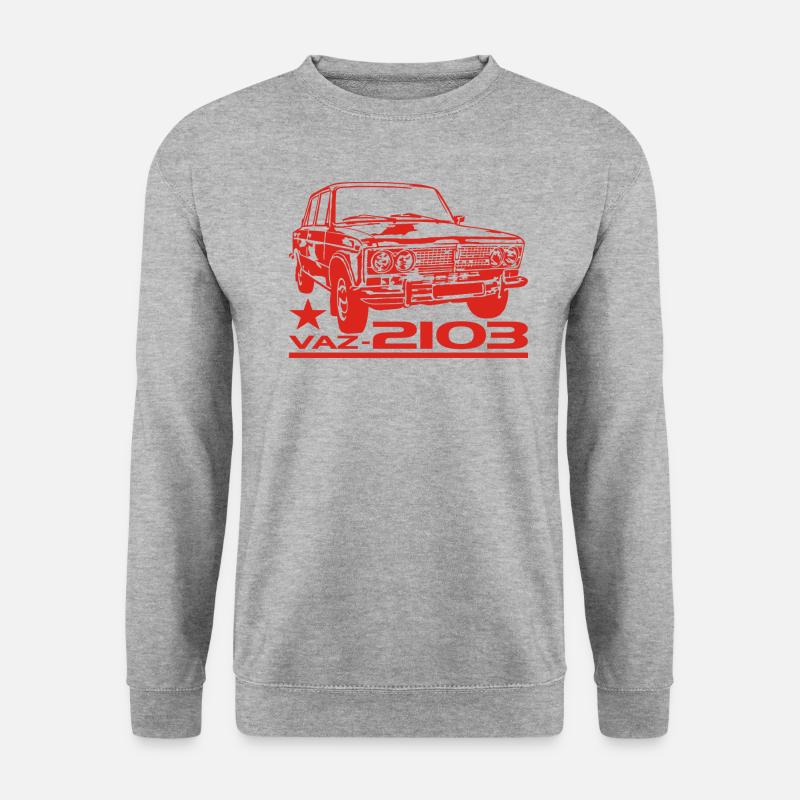 Lada 1500 VAZ 2103 Zhigul - Unisex Pullover - Weißgrau meliert