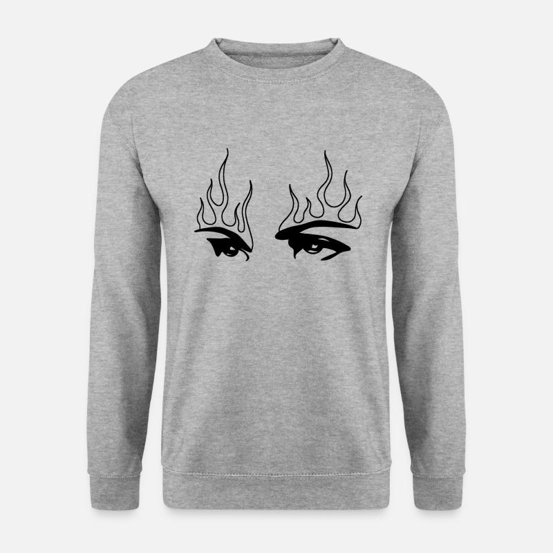 Augen - Unisex Pullover - Weißgrau meliert