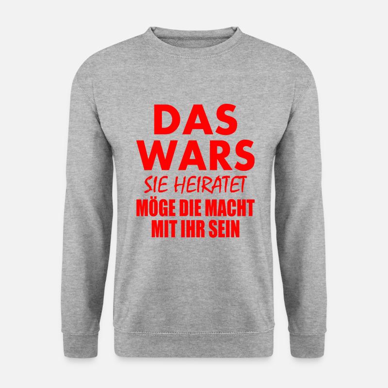 Das wars sie heiratet - Unisex Pullover - Weißgrau meliert