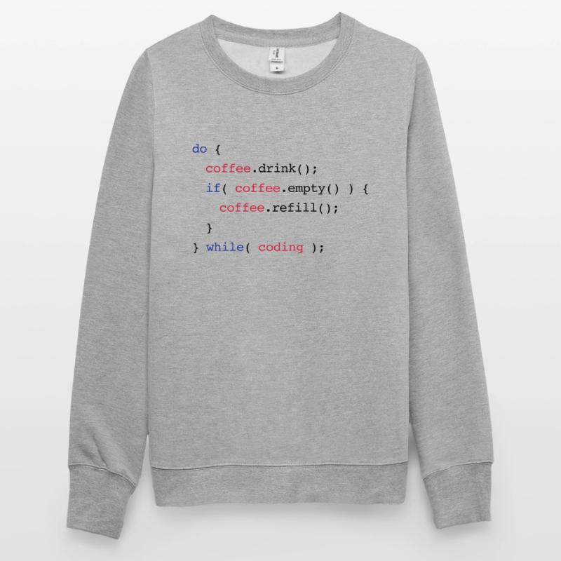 Code Coffee Refill Codierung Unisex Pullover