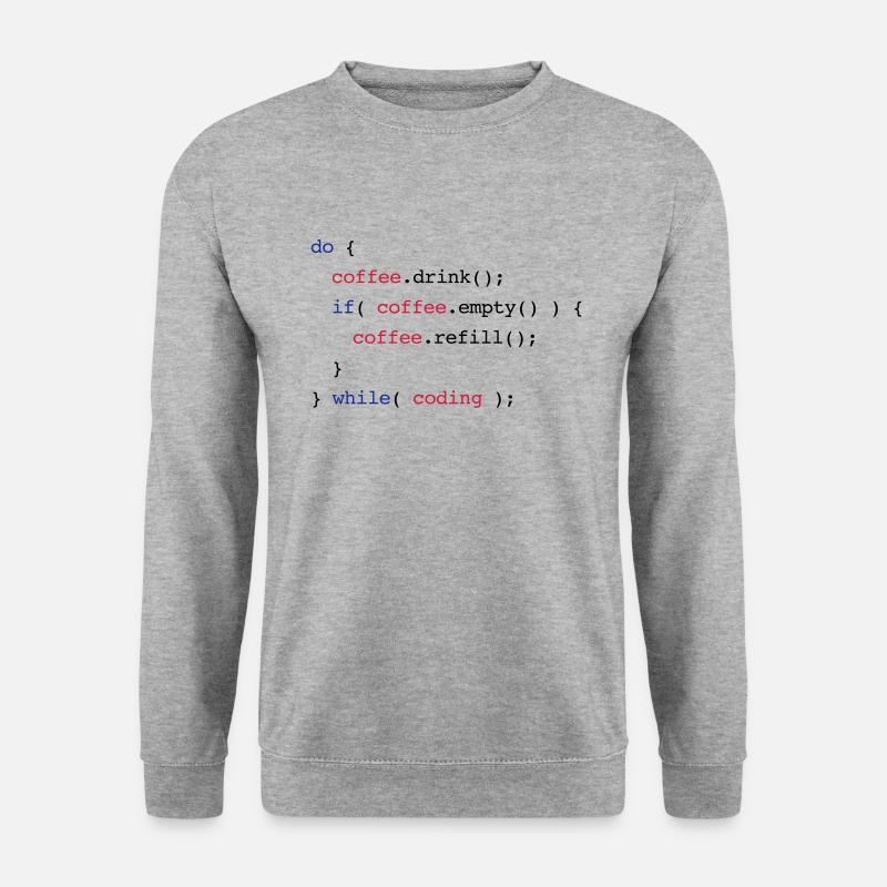 Codage Recharge Café - Sweat-shirt Unisexe - gris chiné