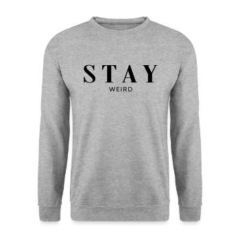 Restez bizarre - Sweat-shirt Unisexe - gris chiné - Devant - Alina (178cm) & Michal (187cm)