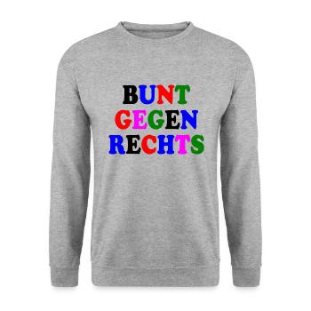 Colorful against the right - Unisex Sweatshirt - salt & pepper - Front - Alina (178cm) & Michal (187cm)