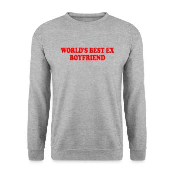 world's best ex boyfriend - Unisex Sweatshirt - salt & pepper - Front - Alina (178cm) & Michal (187cm)