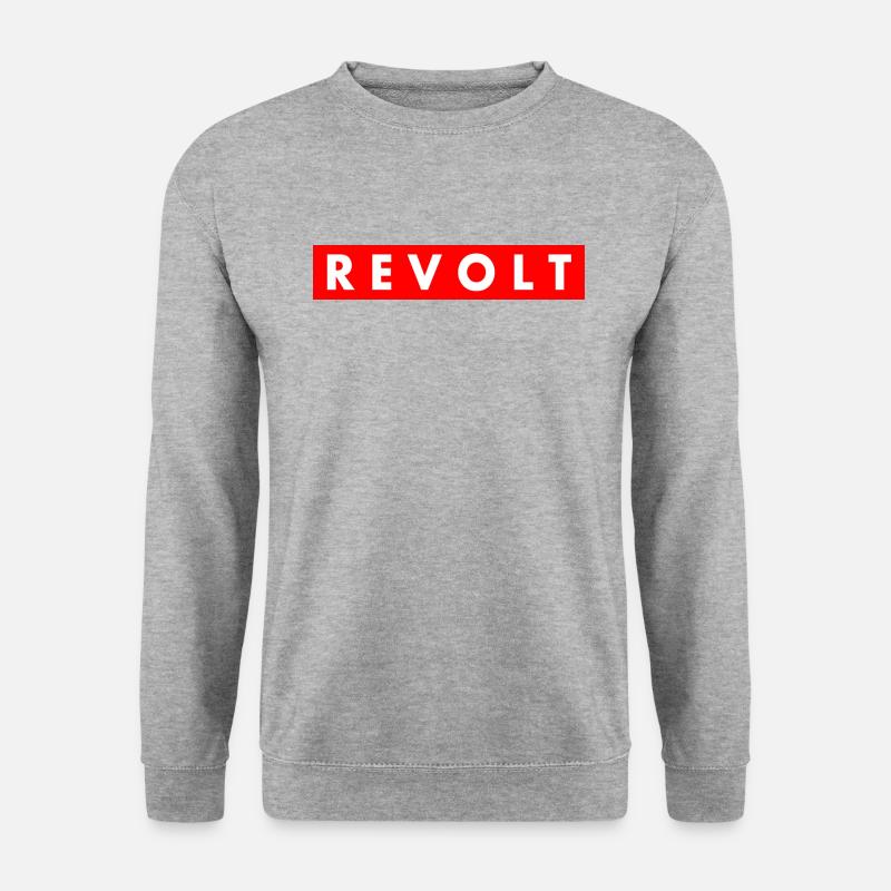 Revolt - Unisex Pullover - Weißgrau meliert
