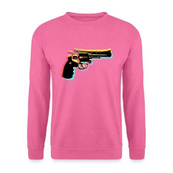 Revolver d’arme à feu - Sweat-shirt Unisexe - rose - Devant
