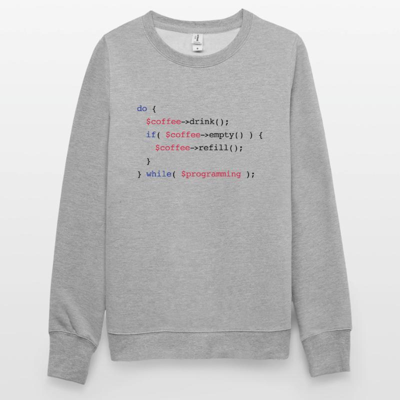 Code Coffee Refill Programmierung PHP Unisex Pullover