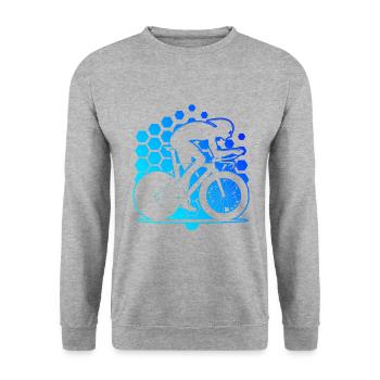 Vélo de route Vélo de route homme Vélo de route Vélo de route - Sweat-shirt Unisexe - gris chiné - Devant - Alina (178cm) & Michal (187cm)
