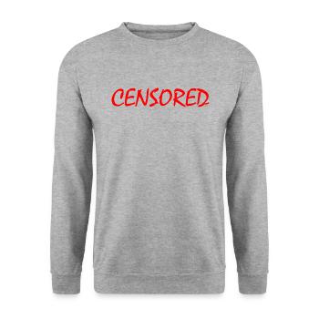 censored - Unisex Sweatshirt - salt & pepper - Front - Alina (178cm) & Michal (187cm)