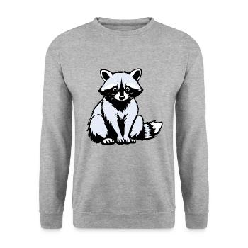 Raccoons Love - Pet Design - Unisex Sweatshirt - salt & pepper - Front - Alina (178cm) & Michal (187cm)