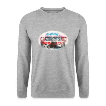 Auto - Unisex Pullover - Weißgrau meliert - Vorne - Alina (178cm) & Michal (187cm)