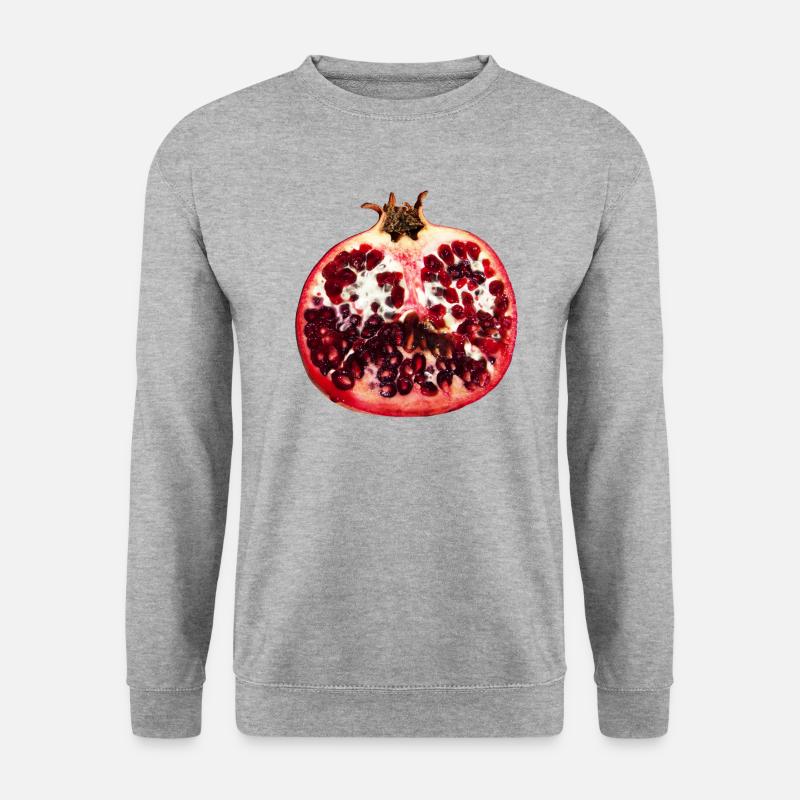 Granatapfel - Unisex Pullover - Weißgrau meliert
