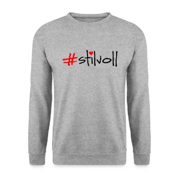 stylish - Unisex Sweatshirt - salt & pepper - Front - Alina (178cm) & Michal (187cm)