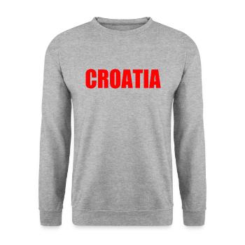 Croatia - Unisex Sweatshirt - salt & pepper - Front - Alina (178cm) & Michal (187cm)