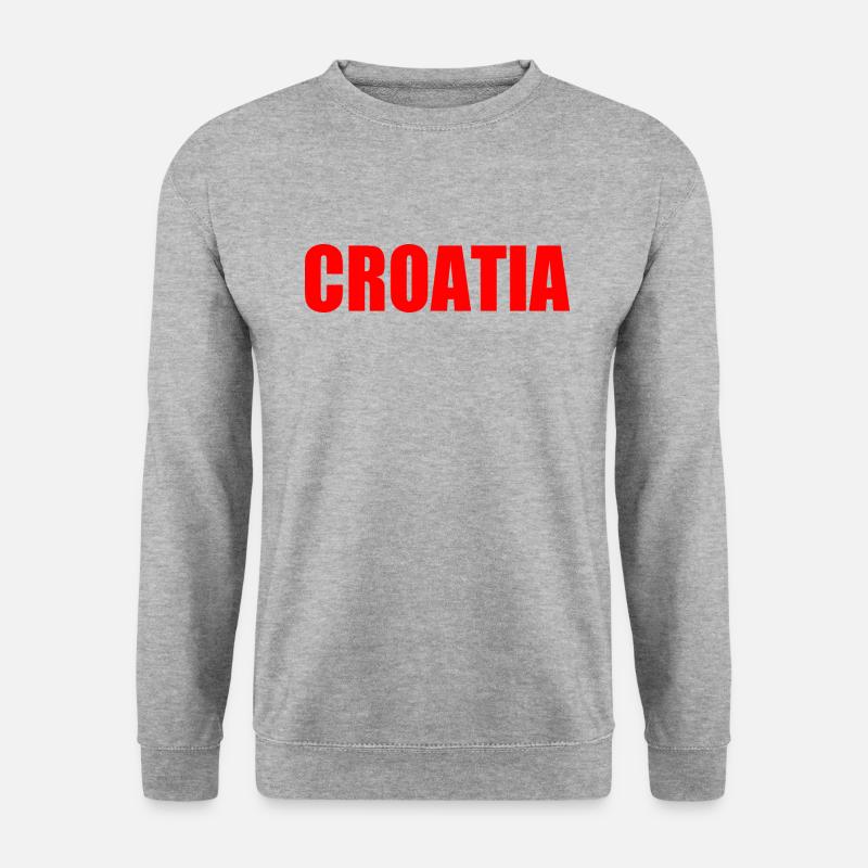 Kroatien - Unisex Pullover - Weißgrau meliert