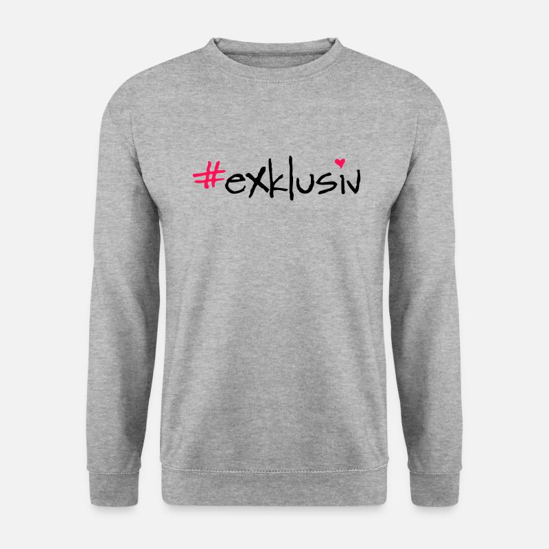 #exklusiv - Unisex Pullover - Weißgrau meliert