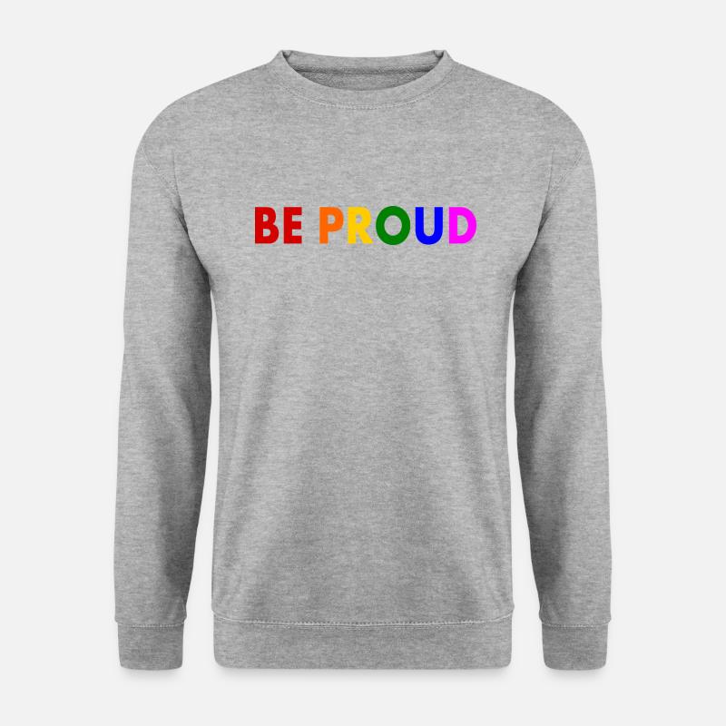 Be proud - Unisex Pullover - Weißgrau meliert
