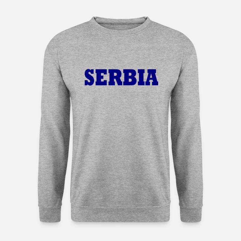 Serbien - Unisex Pullover - Weißgrau meliert