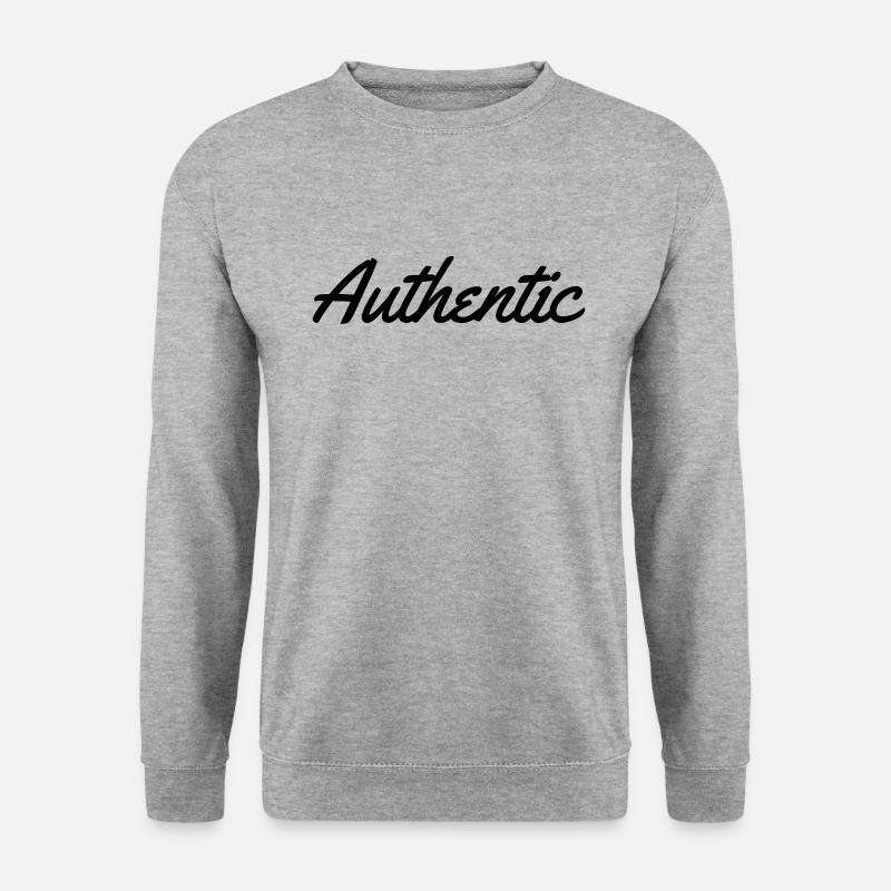 authentic - Unisex Pullover - Weißgrau meliert