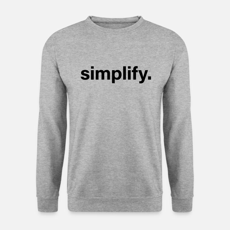 simplify - Unisex Pullover - Weißgrau meliert