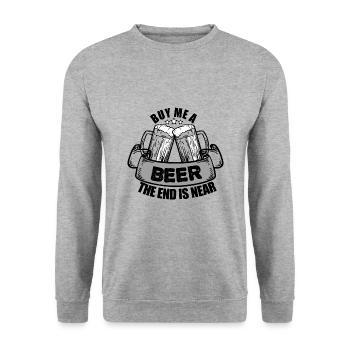 Bachelor party - Unisex Sweatshirt - salt & pepper - Front - Alina (178cm) & Michal (187cm)